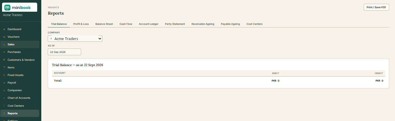 Financial reports